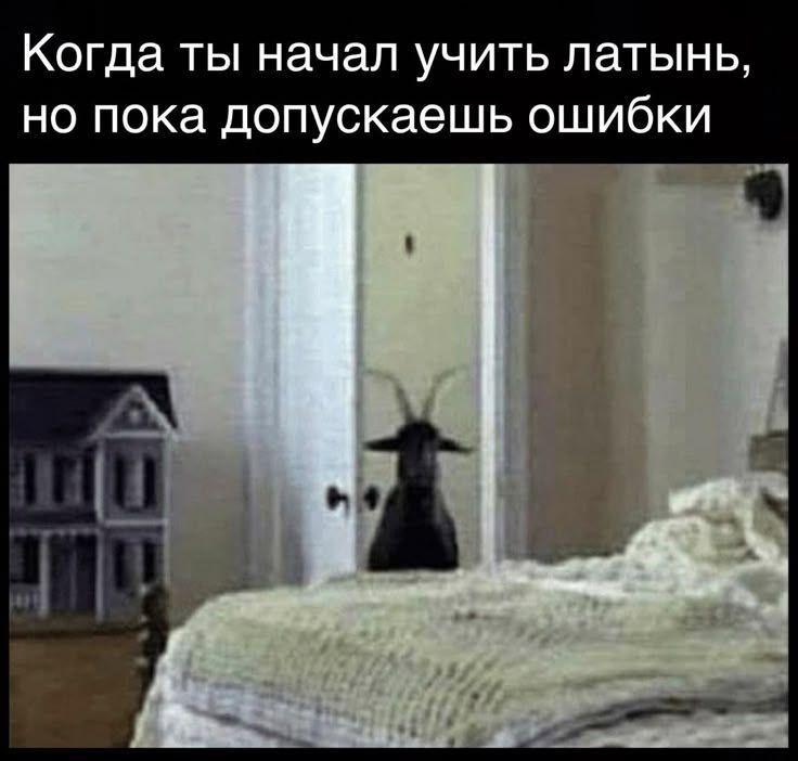 Когда ты начал учить латынь, но пока допускаешь ошибки