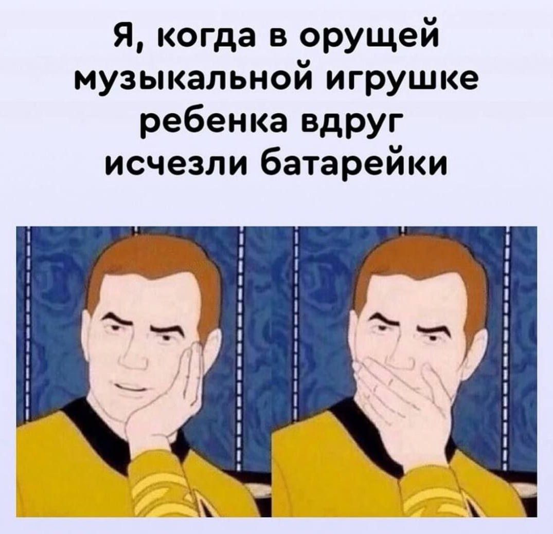 Я, когда в орущей музыкальной игрушке ребенка вдруг исчезли батарейки