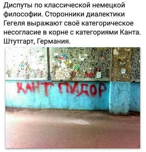 Дискуссии по классической немецкой философии. Сторонники диалектики Гегеля выражают своё категорическое несогласие в корне с категориями Канта. Штутгарт, Германия. КАНТ ГУДОР