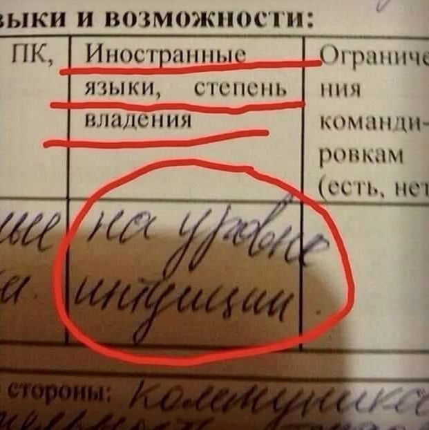 Иностранные языки, степень владения

...на работе шишишь.