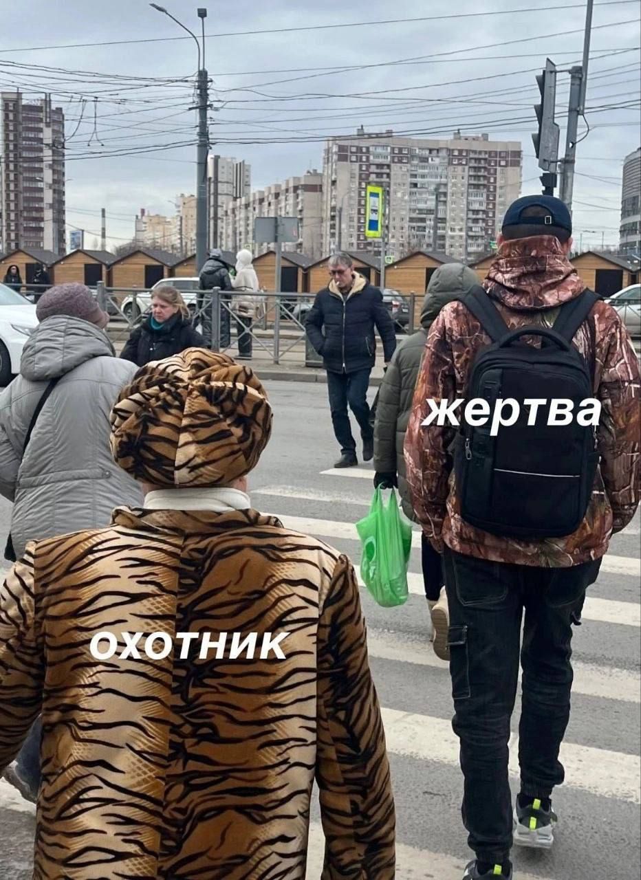 охотник
жертва