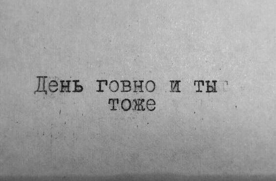 День говно и ты тоже
