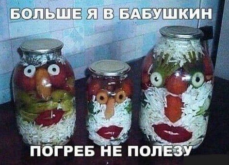БОЛЬШЕ Я В БABУШКИН ПОГРЕБ НЕ ПОЛЕЗУ