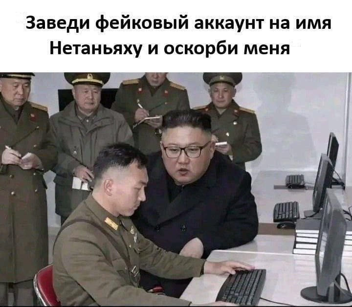 Заведи фейковый аккаунт на имя Нетаньяху и оскорби меня