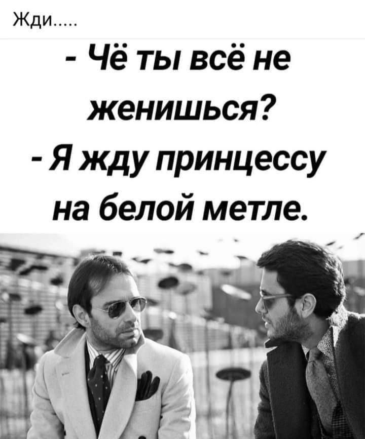 Чё ты всё не женишься Я жду принцессу на белой метле