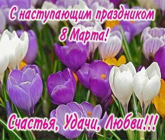 С наступающим праздником 8 Марта! Счастья, Удачи, Любви!!!
