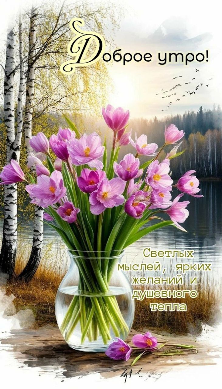 Доброе утро!
Светлых мыслей, ярких желаний и душевного тепла