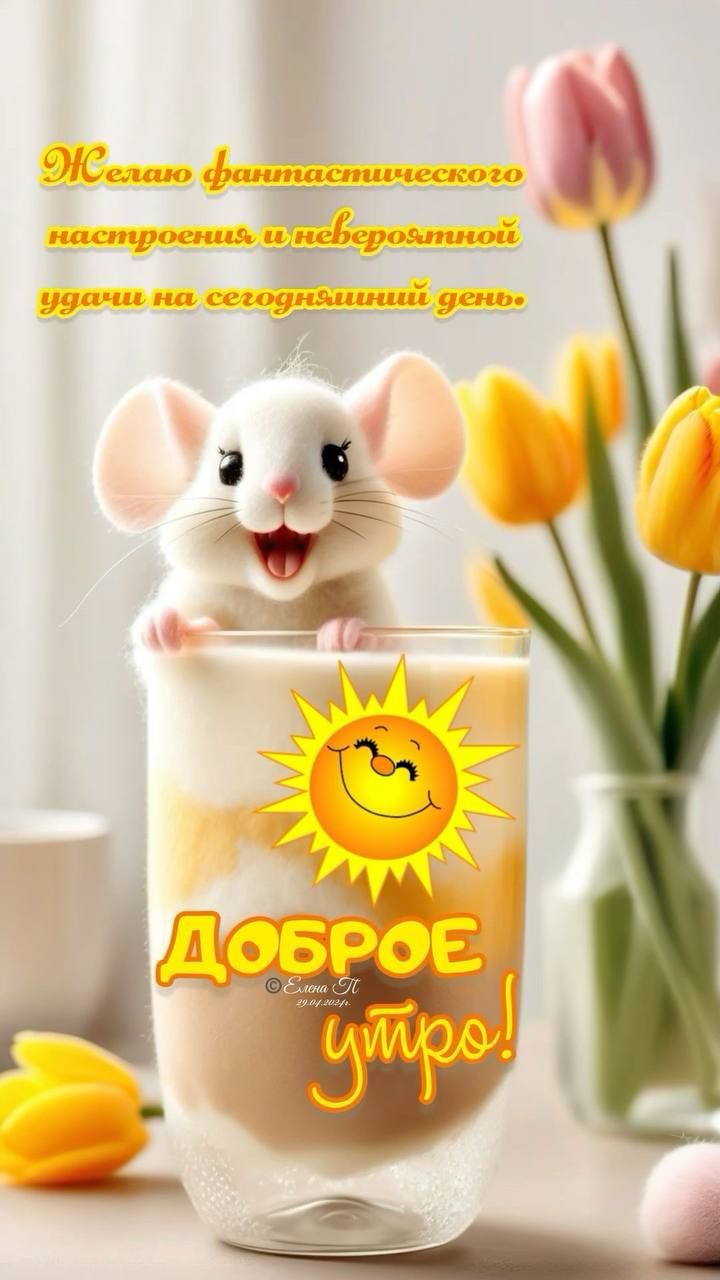Желаю фантастического настроения, и невероятной удачи на сегодняшний день.
ДОБРОЕ УТРО!