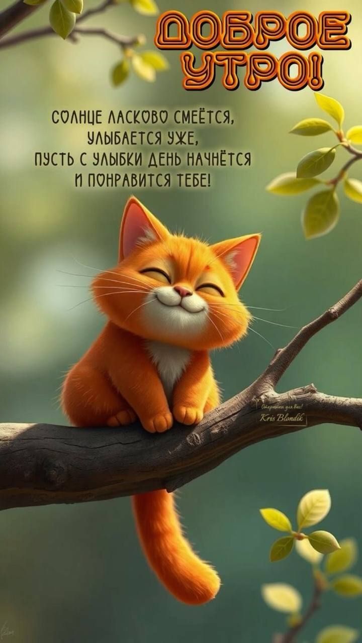 ДОБРОЕ УТРО!
СОЛНЦЕ ЛАСКОВО СМЕЕТСЯ, УЛЫБАЕТСЯ УЖЕ,
ПУСТЬ С УЛЫБКИ ДЕНЬ НАЧНЁТСЯ
И ПОНРАВИТСЯ ТЕБЕ!