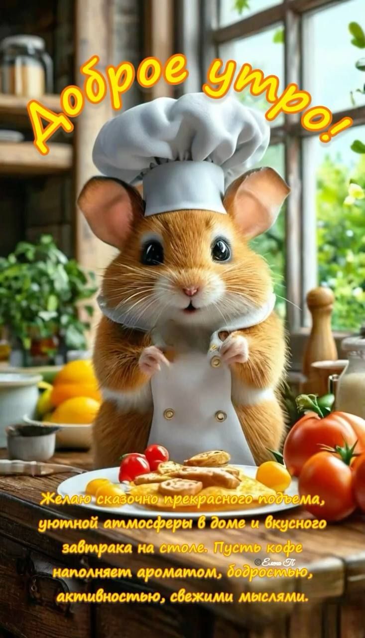 Доброе утро! Желаю сказочно прекрасного дня, уютной атмосферы в доме и вкусного завтрака на столе. Пусть кофе наполнит ароматом, добротой, активностью, свежими мыслями.