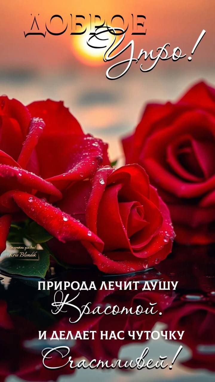 ДОБРОЕ УТРО! ПРИРОДА ЛЕЧИТ ДУШУ КРАСОТОЙ. И ДЕЛАЕТ НАС ЧУТОЧКУ СЧАСТЛИВЕЙ!