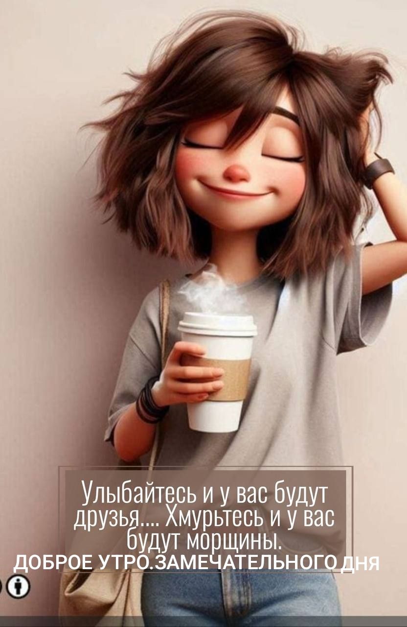 Улыбайтесь и у вас будут друзья.... Хмурьтесь и у вас будут морщины.
ДОБРОЕ УТРО. ЗАМЕЧАТЕЛЬНОГО ДНЯ