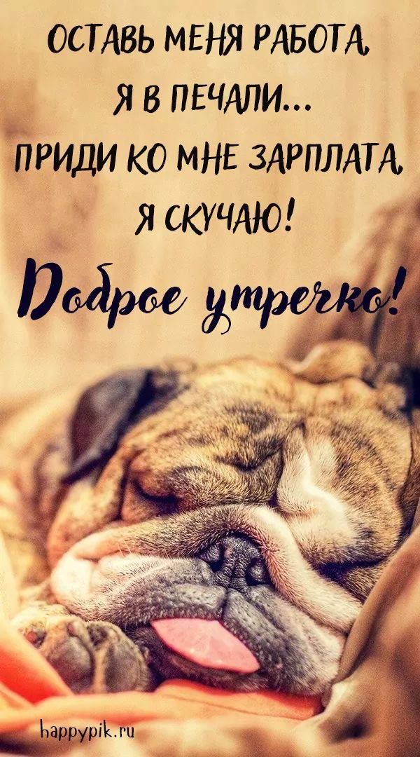 ОСТАВЬ МЕНЯ РАБОТА Я В ПЕЧАЛИ... ПРИДИ КО МНЕ ЗАРПЛАТА Я СКУЧАЮ! Доброе утречко!