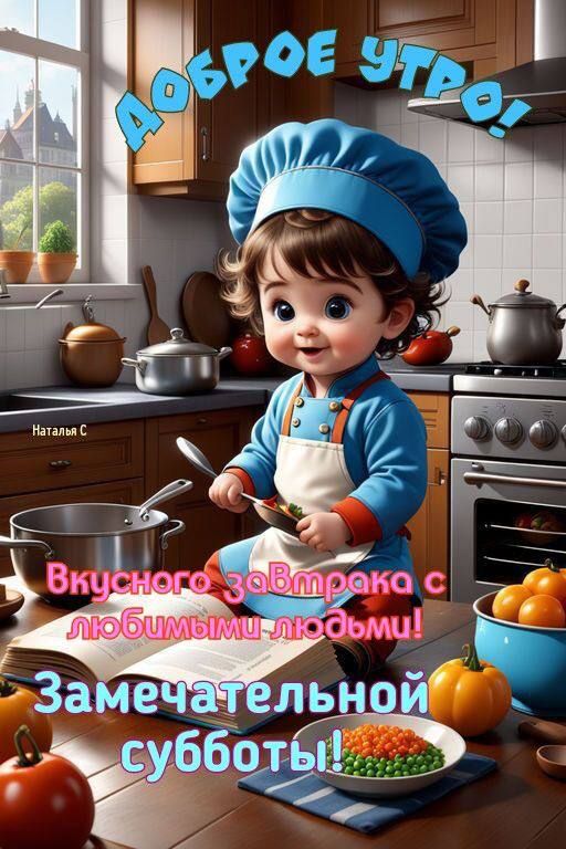 ДОБРОЕ УТРО!
Вкусного завтрака с любимыми людьми!
Замечательной субботы!
