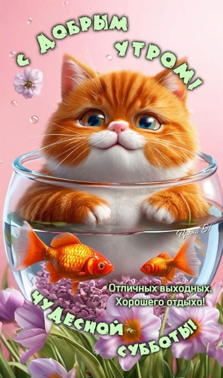 С ДОБРЫМ УТРОМ! Отличных выходных. Хорошего отдыха! Чудесной субботы!