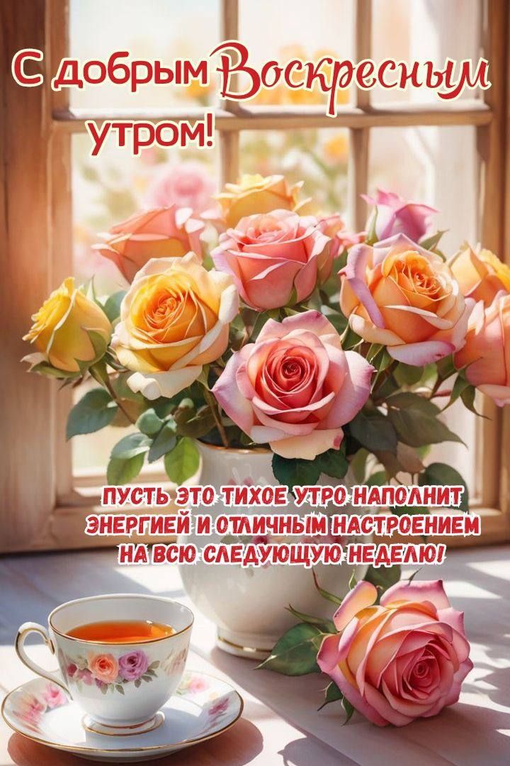 С добрым Воскресным утром! ПУСТЬ ЭТО ТИХОЕ УТРО НАПОЛНИТ ЭНЕРГИЕЙ И ОТЛИЧНЫМ НАСТРОЕНИЕМ НА ВСЮ СЛЕДУЮЩУЮ НЕДЕЛЮ!