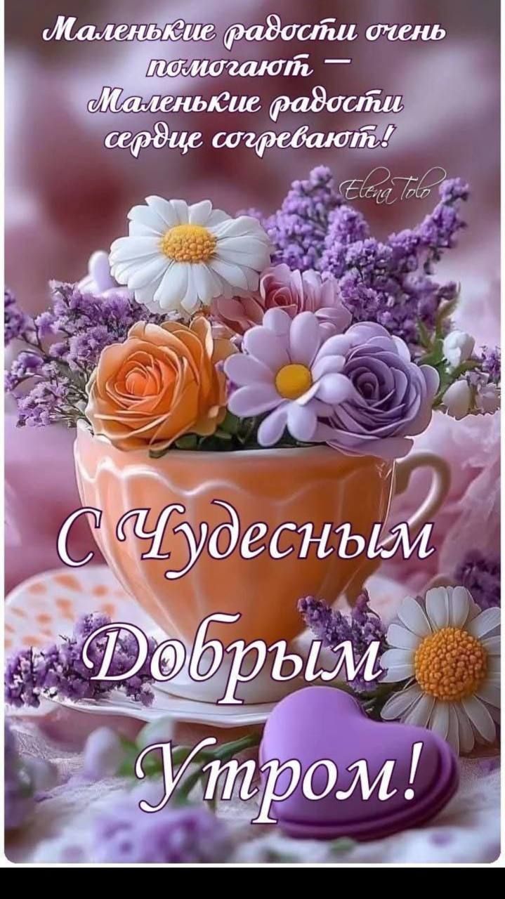 Маленькие радости очень помогают — Маленькие радости сердце согревают!
С Чудесным Добрым Утром!