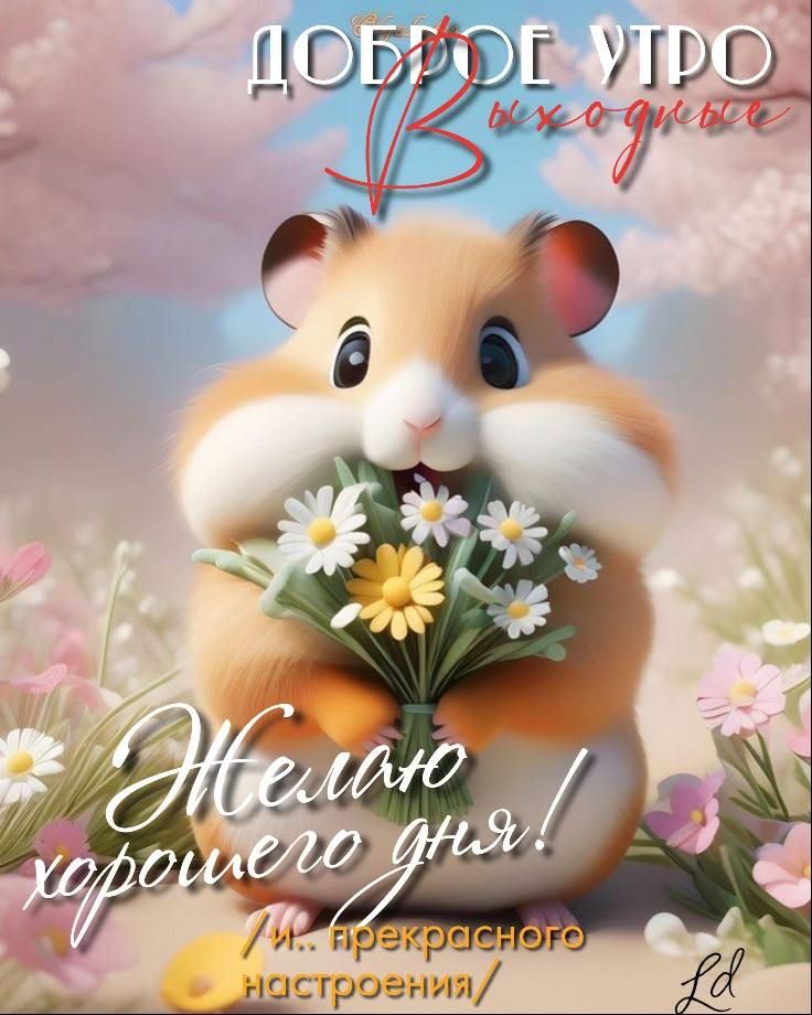 ДОБРОЕ УТРО ВЫХОДНОЕ
ЖЕЛАЮ ХОРОШЕГО ДНЯ!
/ж. прекрасного настроения/
