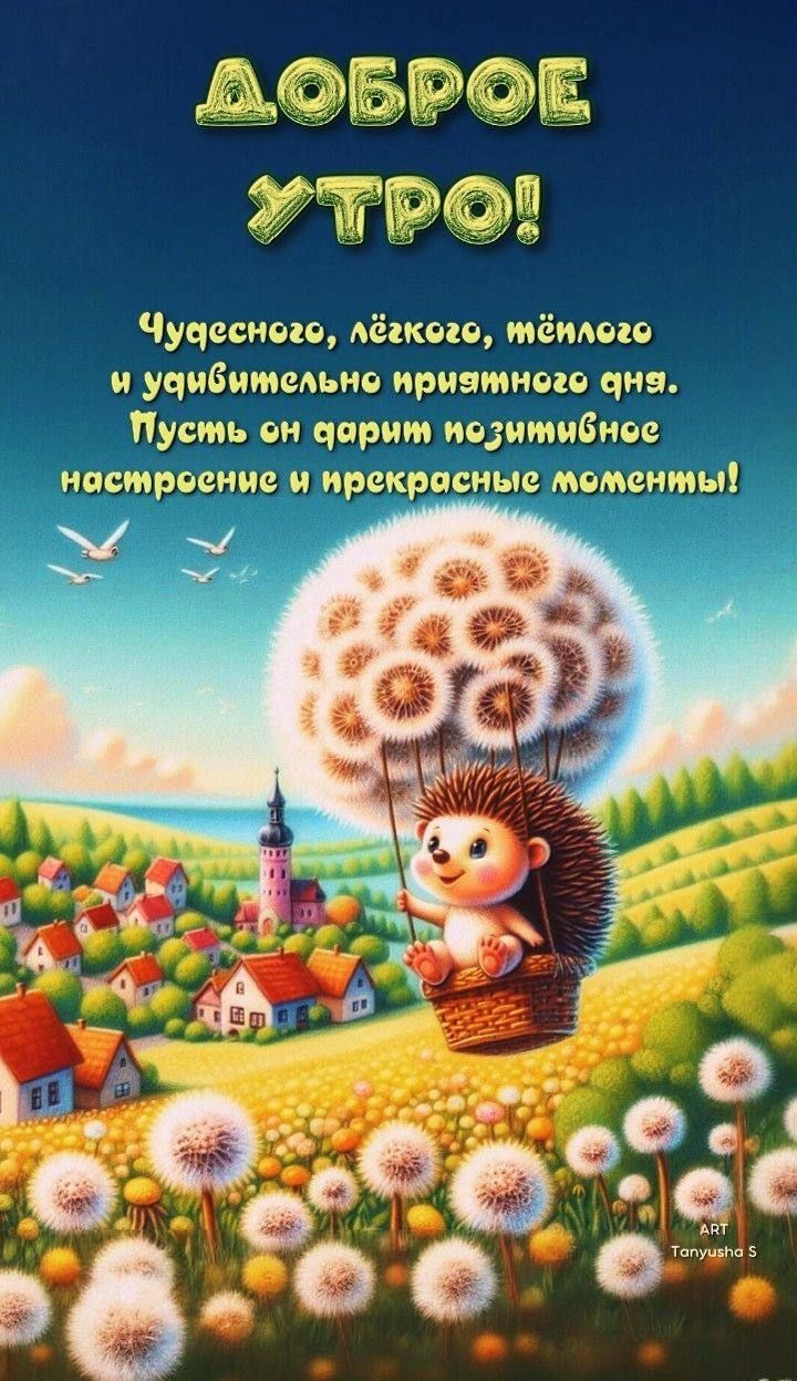 ДОБРОЕ УТРО!
Чудесного, лёгкого, тёплого и удивительно приятного дня.
Пусть он дарит позитивное настроение и прекрасные моменты!
