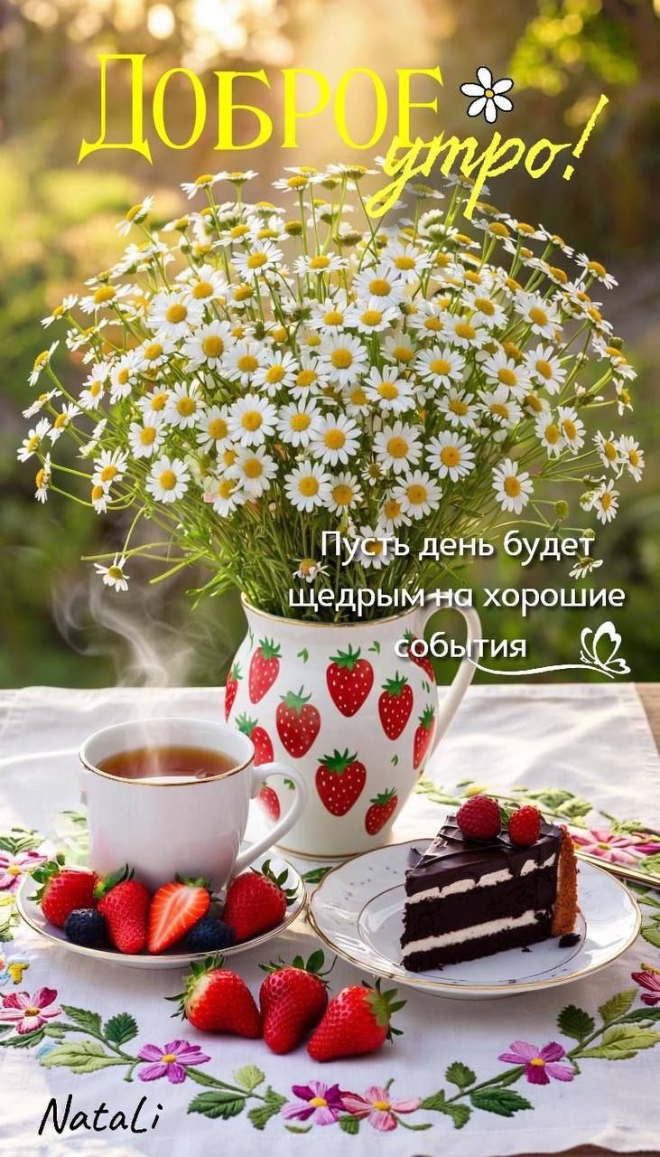 ДОБРОЕ утро! Пусть день будет щедрым на хорошие события.