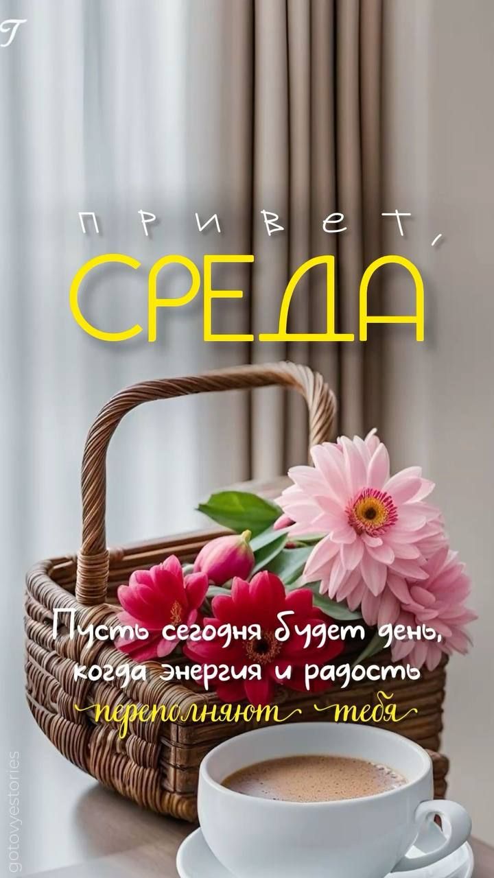 Пусть сегодня будет день, когда энергия и радость переполнят тебя.