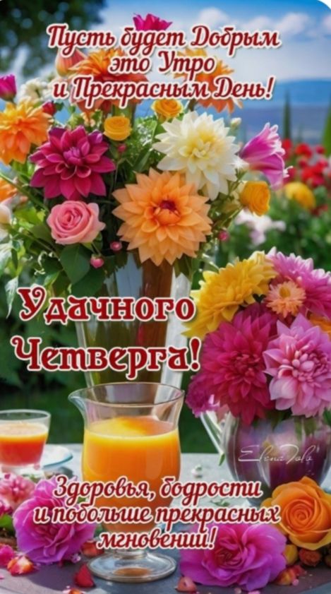 Пусть будет Добрым это Утро и Прекрасным День! Удачного Четверга! Здоровья, бодрости и побольшие прекрасных мгновений!