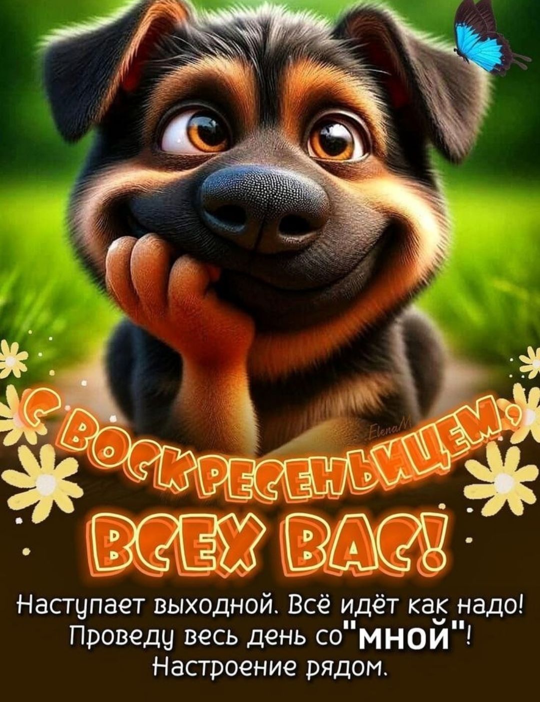 С Воскресеньем, всех вас! Наступает выходной. Всё идёт как надо! Проведу весь день со 