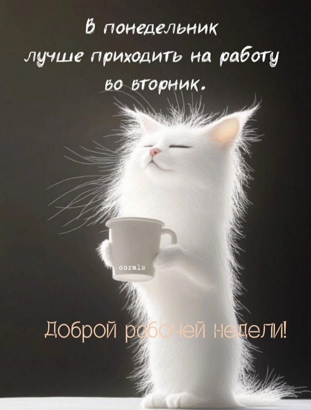 В понедельник лучше приходить на работу во вторник.
Доброй рабочей недели!
