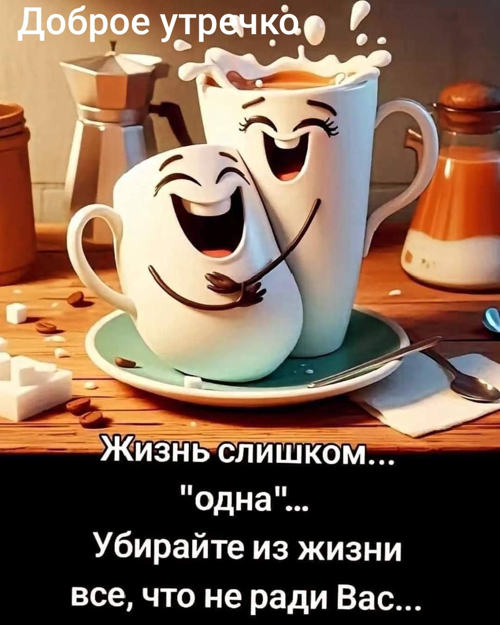 Доброе утречко...
Жизнь слишком...
