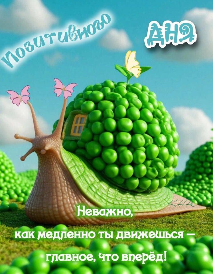 Позитивного ДНЯ! Неважно, как медленно ты движешься — главное, что вперед!