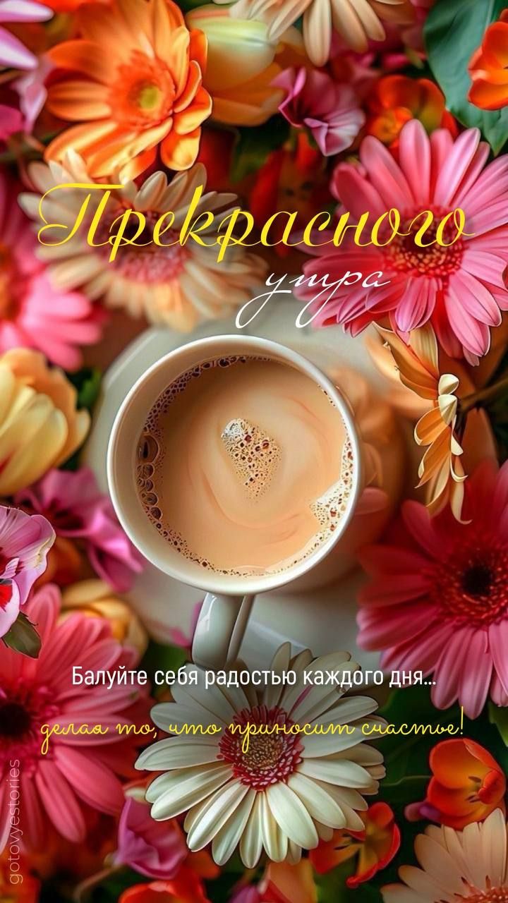 Прекрасного утра
Балуйтесь радостью каждого дня...
делая то, что приносит счастье!