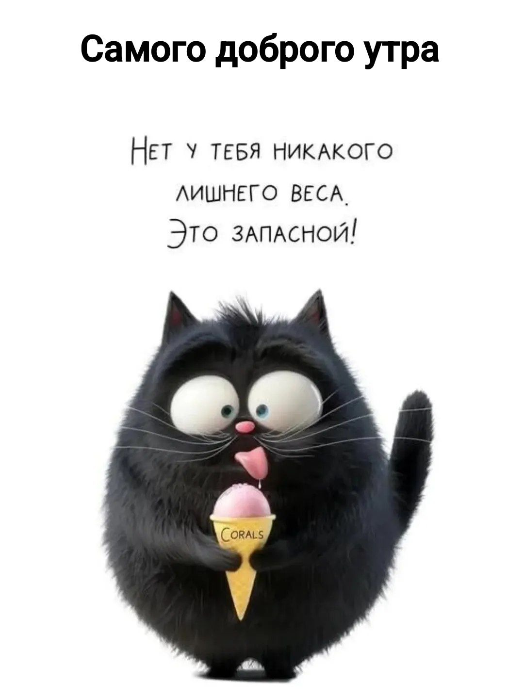Самого доброго утра
Нет у тебя никакого лишнего веса,
Это запасной!