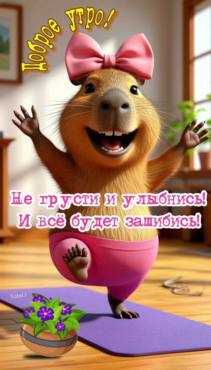 Доброе утро! Не грусти и улыбайся! И всё будет зашибись!