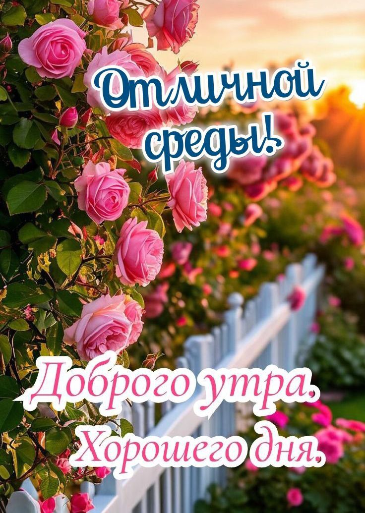 Отличной среды! Доброго утра. Хорошего дня.