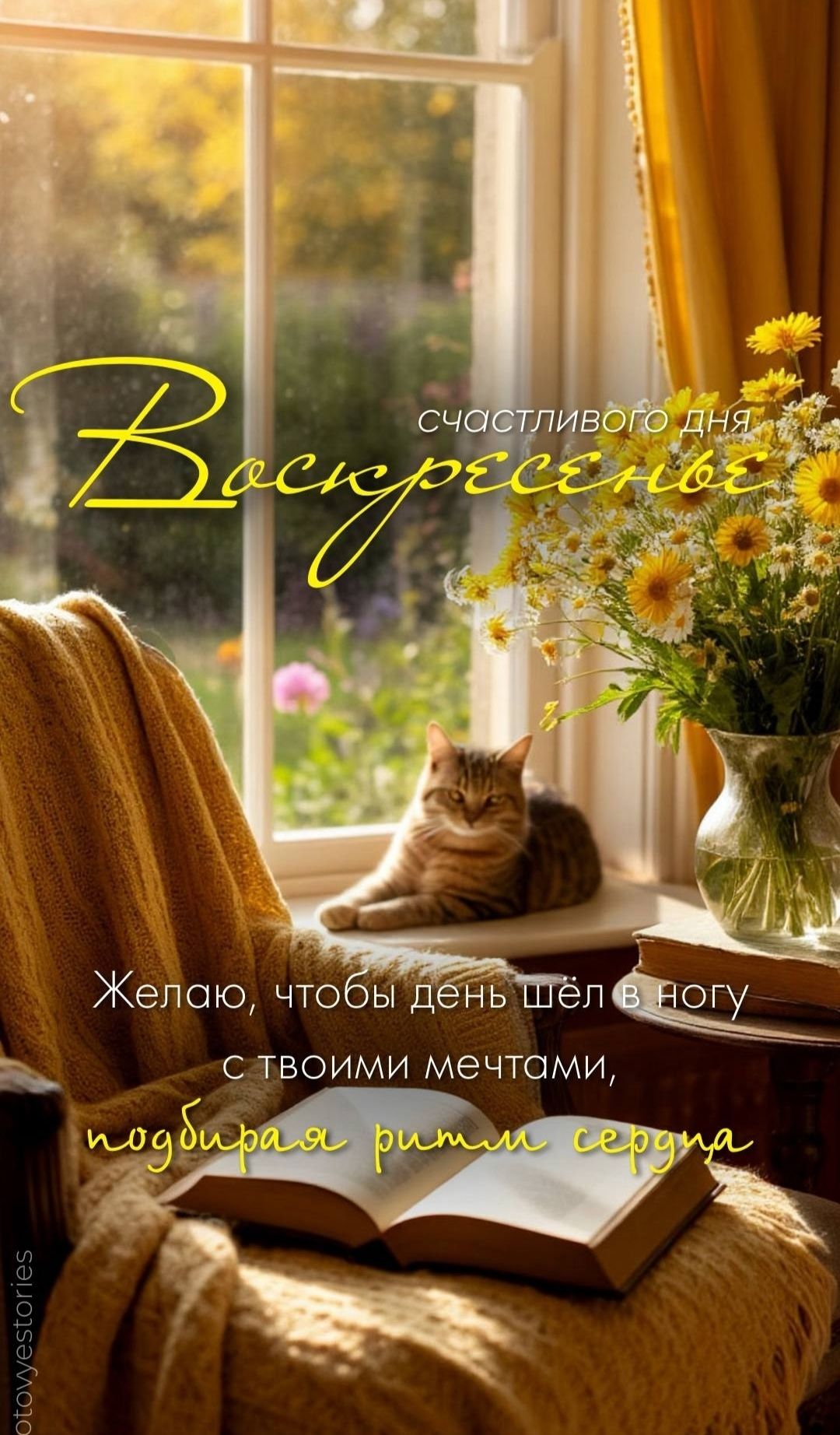 счастливого дня Воскресенья
Желаю, чтобы день шёл в ногу с твоими мечтами, подбирая ритмы сердца.