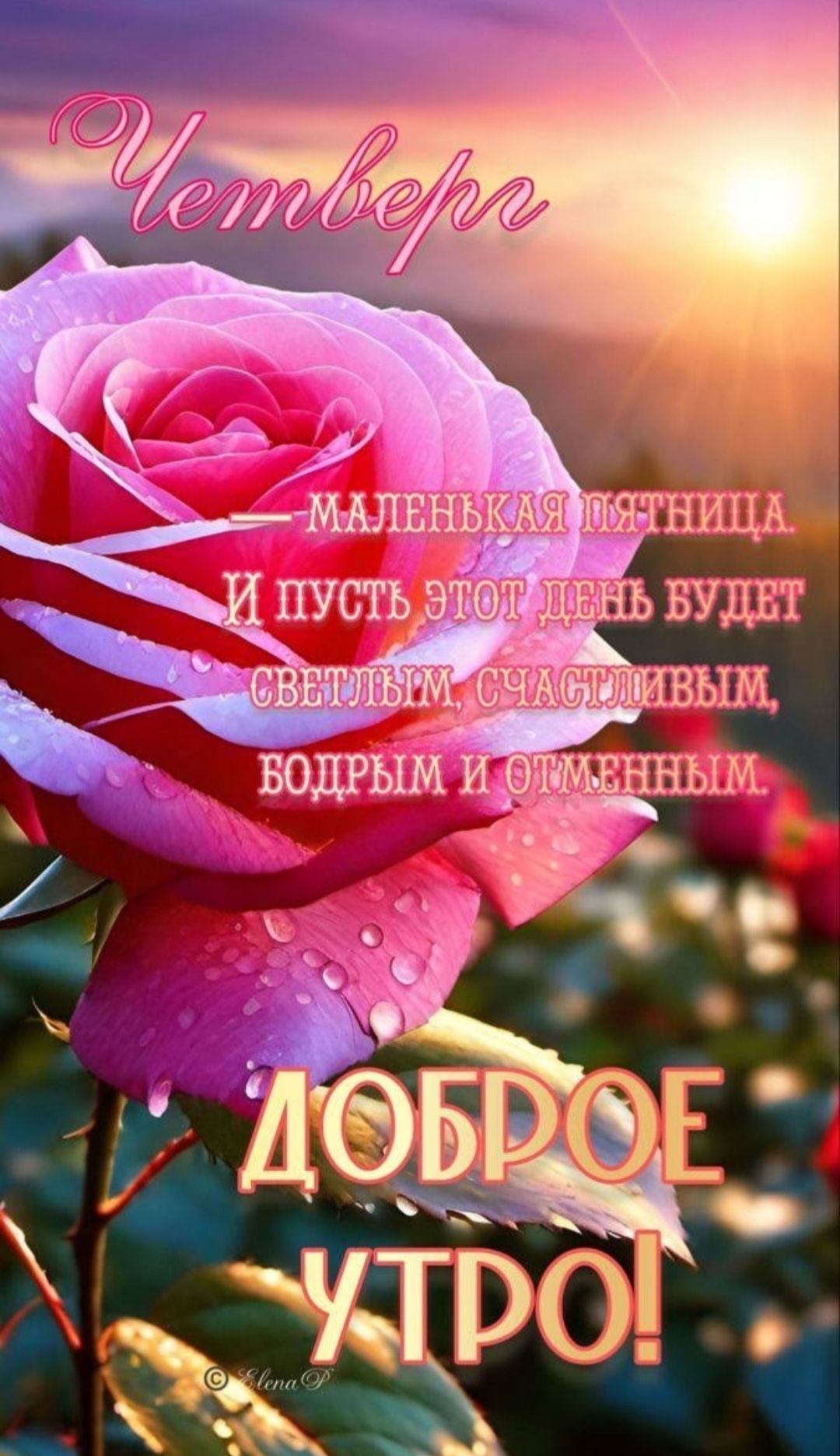 Четверг — маленькая пятница. И пусть этот день будет светлым, счастливым, бодрым и отменным. ДОБРОЕ УТРО!
