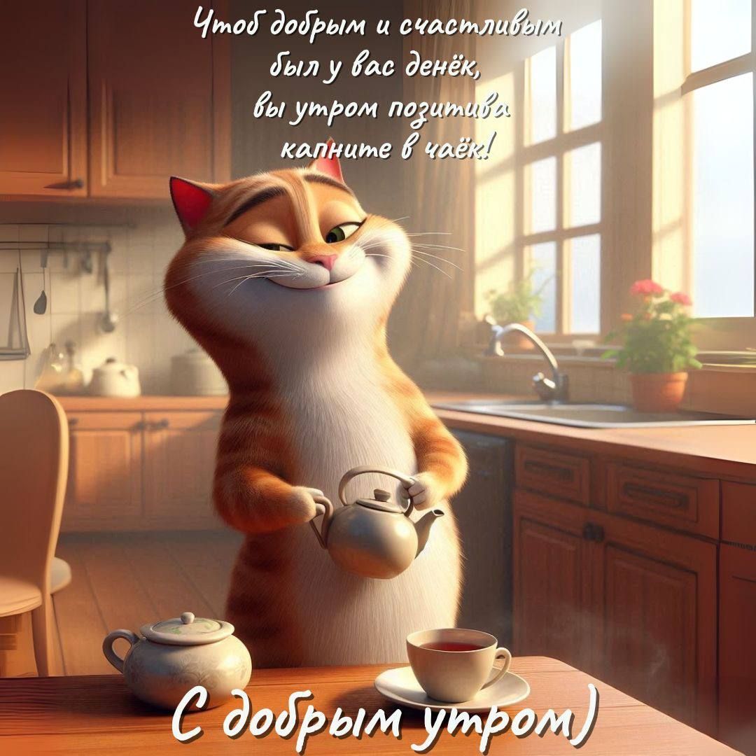 Чтобы добрым и счастливым был у вас день, вы утром позитива, капните в чайок! С добрым утром)