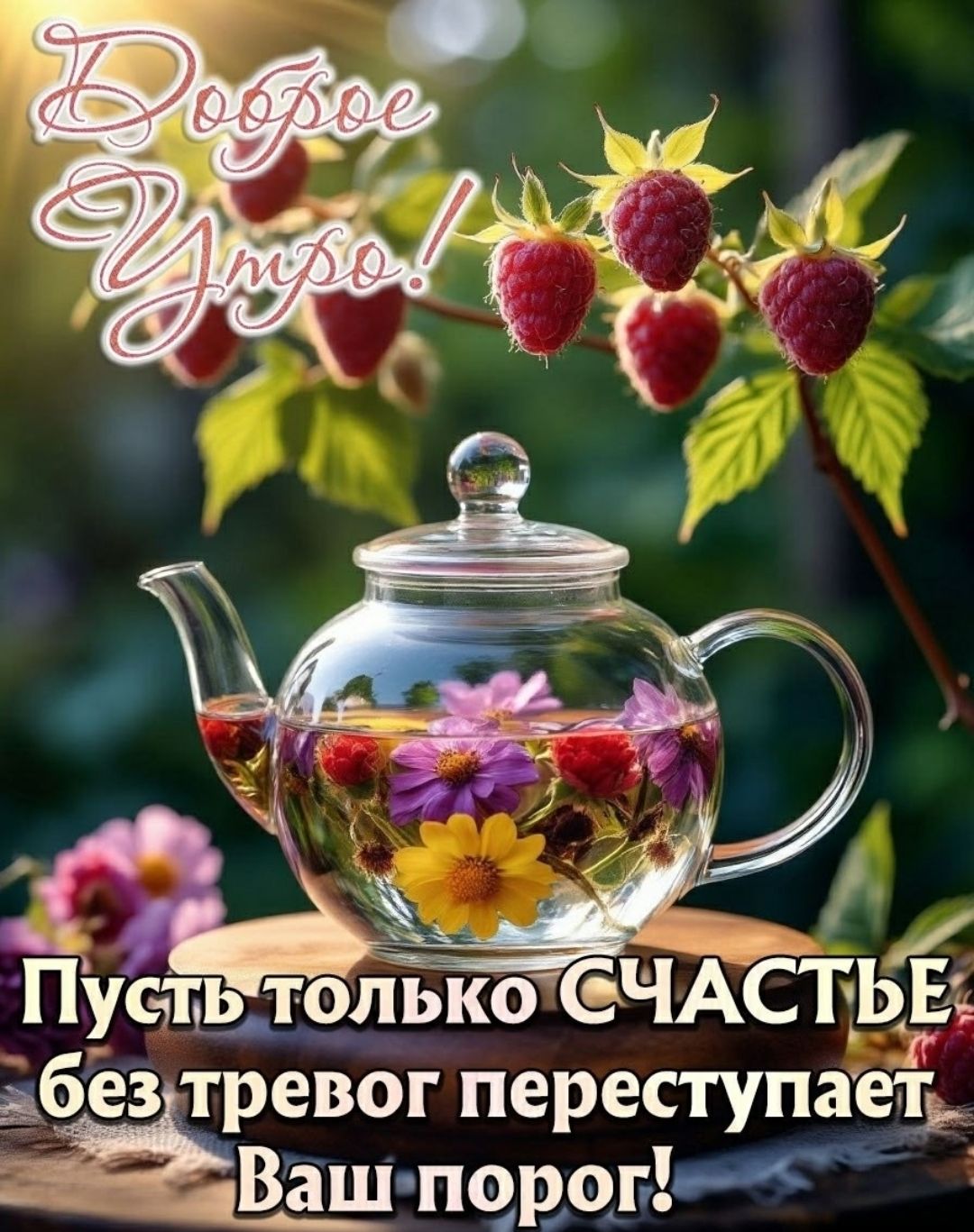 Доброе Утро!
Пусть только СЧАСТЬЕ без тревог переступает Ваш порог!