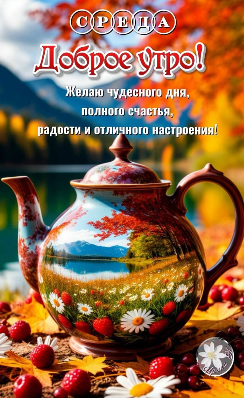 Доброе утро! Желаю чудесного дня, полного счастья, радости и отличного настроения!
