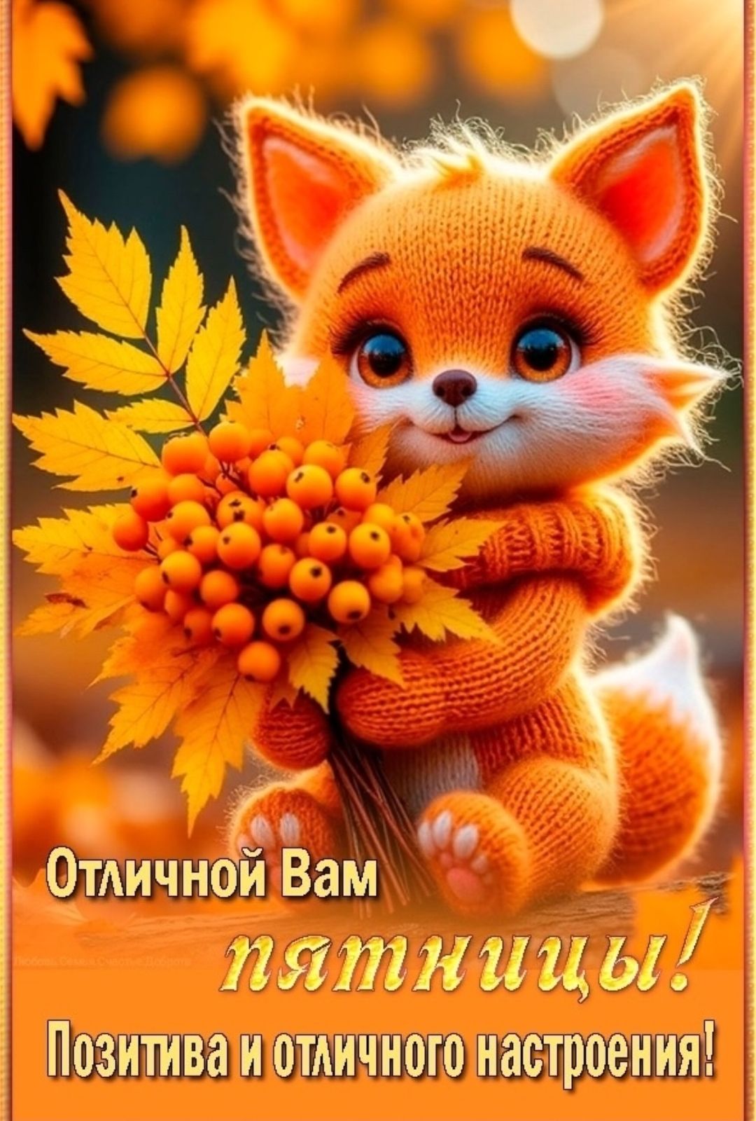 Отличной Вам пятницы! Позитива и отличного настроения!