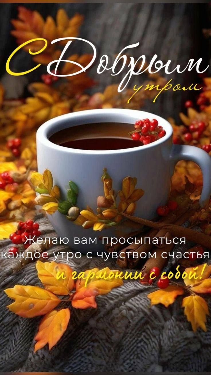 С Добрым утром
Желаю вам просыпаться каждое утро с чувством счастья и гармонии с собой!