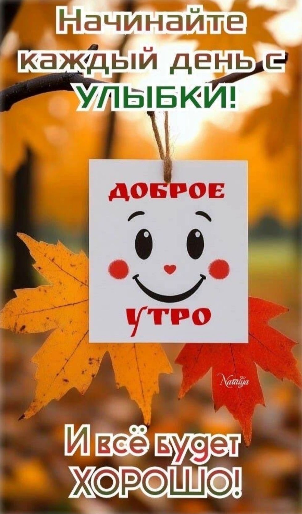 Начинайте каждый день с УЛЫБКИ! ДОБРОЕ УТРО И всё будет ХОРОШО!