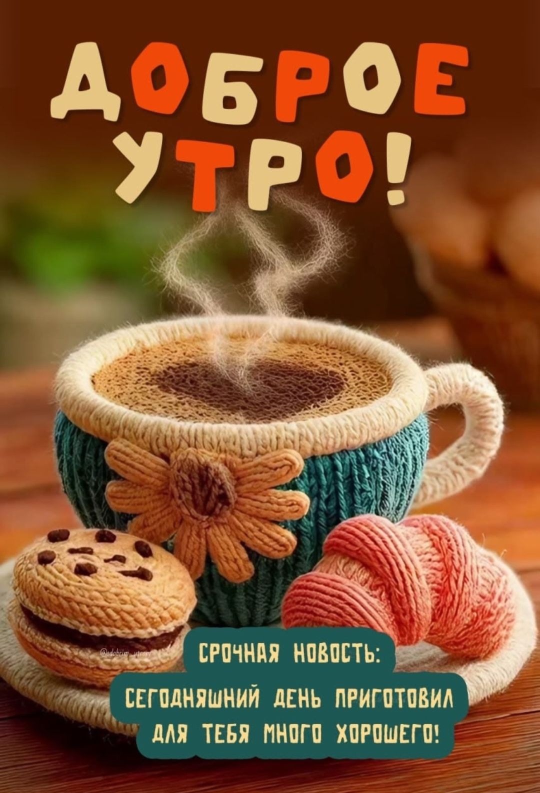ДОБРОЕ УТРО!

СРОЧНАЯ НОВОСТЬ: СЕГОДНЯШНИЙ ДЕНЬ ПРИГОТОВИЛ ДЛЯ ТЕБЯ МНОГО ХОРОШЕГО!