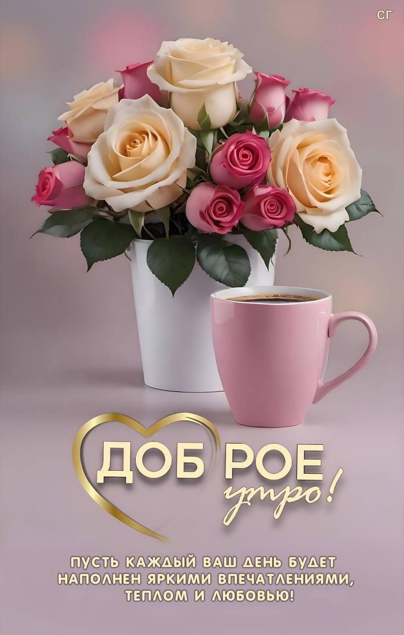ДОБРОЕ утро! ПУСТЬ КАЖДЫЙ ВАШ ДЕНЬ БУДЕТ НАПОЛНЕН ЯРКИМИ ВПЕЧАТЛЕНИЯМИ, ТЕПЛОМ И ЛЮБОВЬЮ!