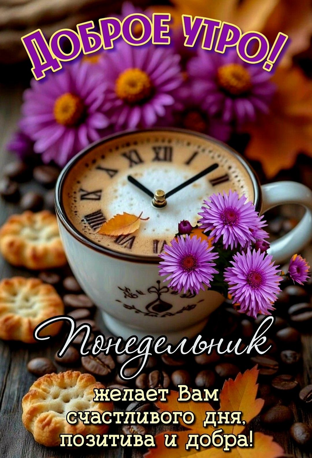 Доброе утро! Понедельник желает Вам счастливого дня, позитива и добра!