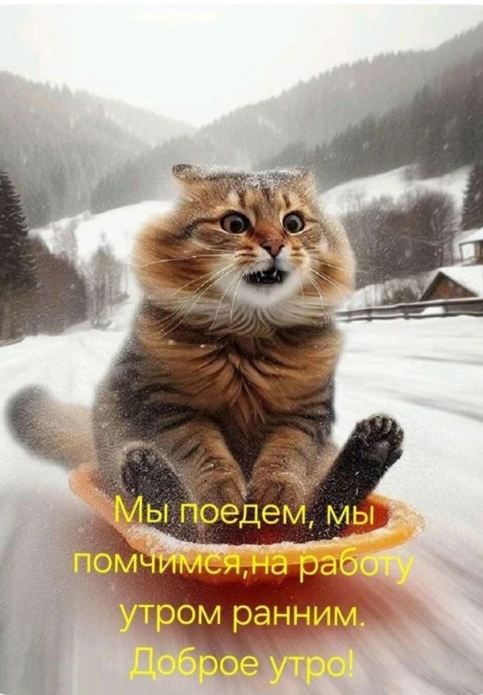 Мы поедем, мы помчимся, на работу утром ранним. Доброе утро!