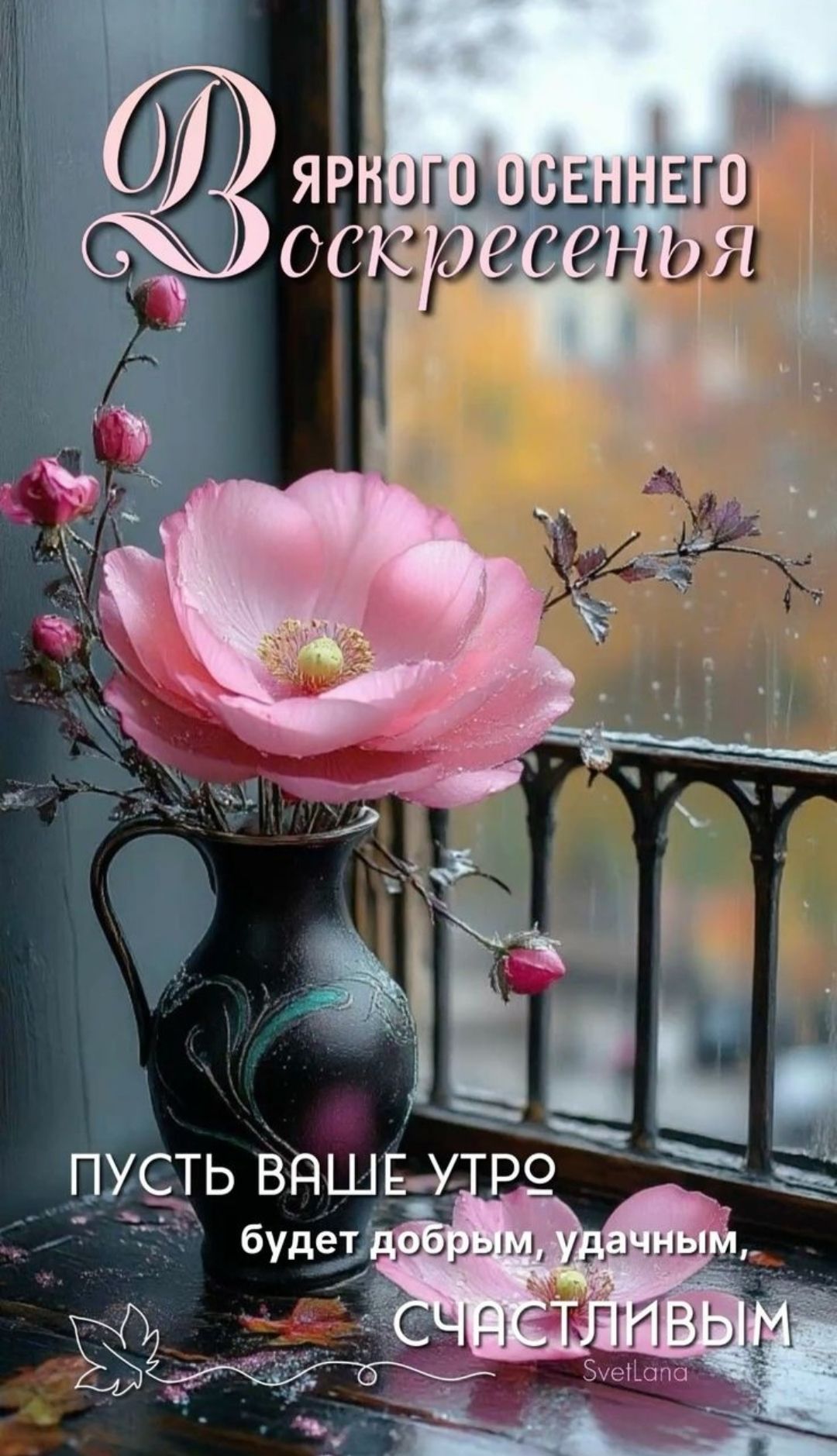 Яркого осеннего Воскресенья
Пусть ваше утро будет добрым, удачным, счастливым