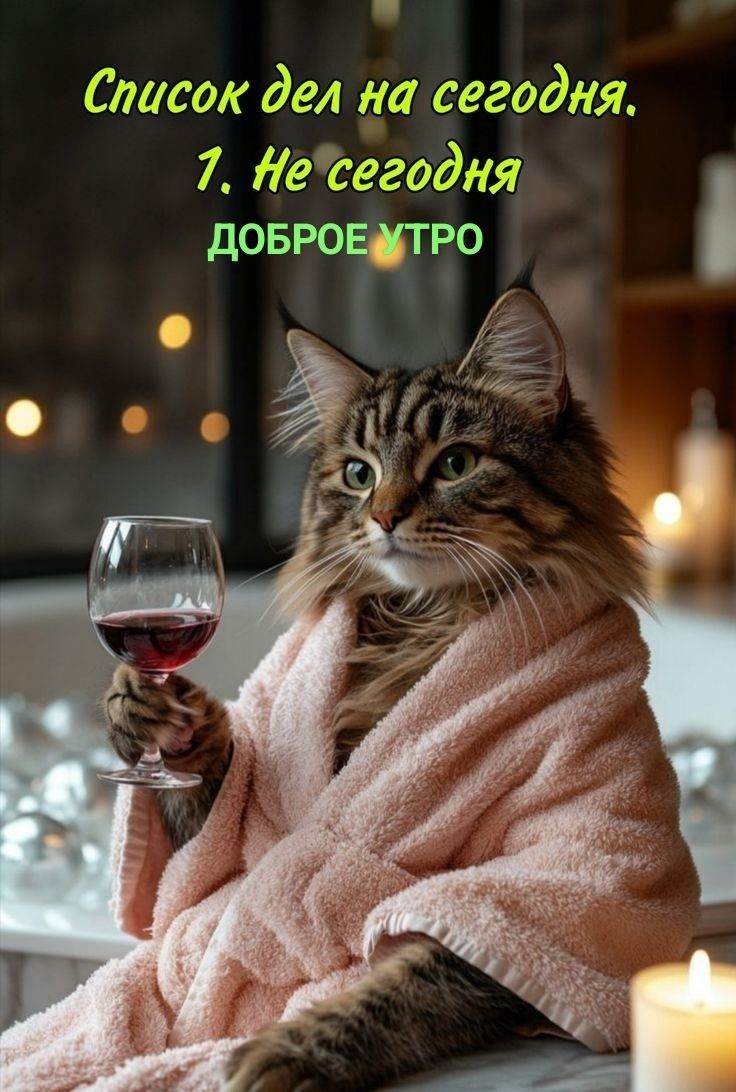 Список дел на сегодня. 1. Не сегодня ДОБРОЕ УТРО