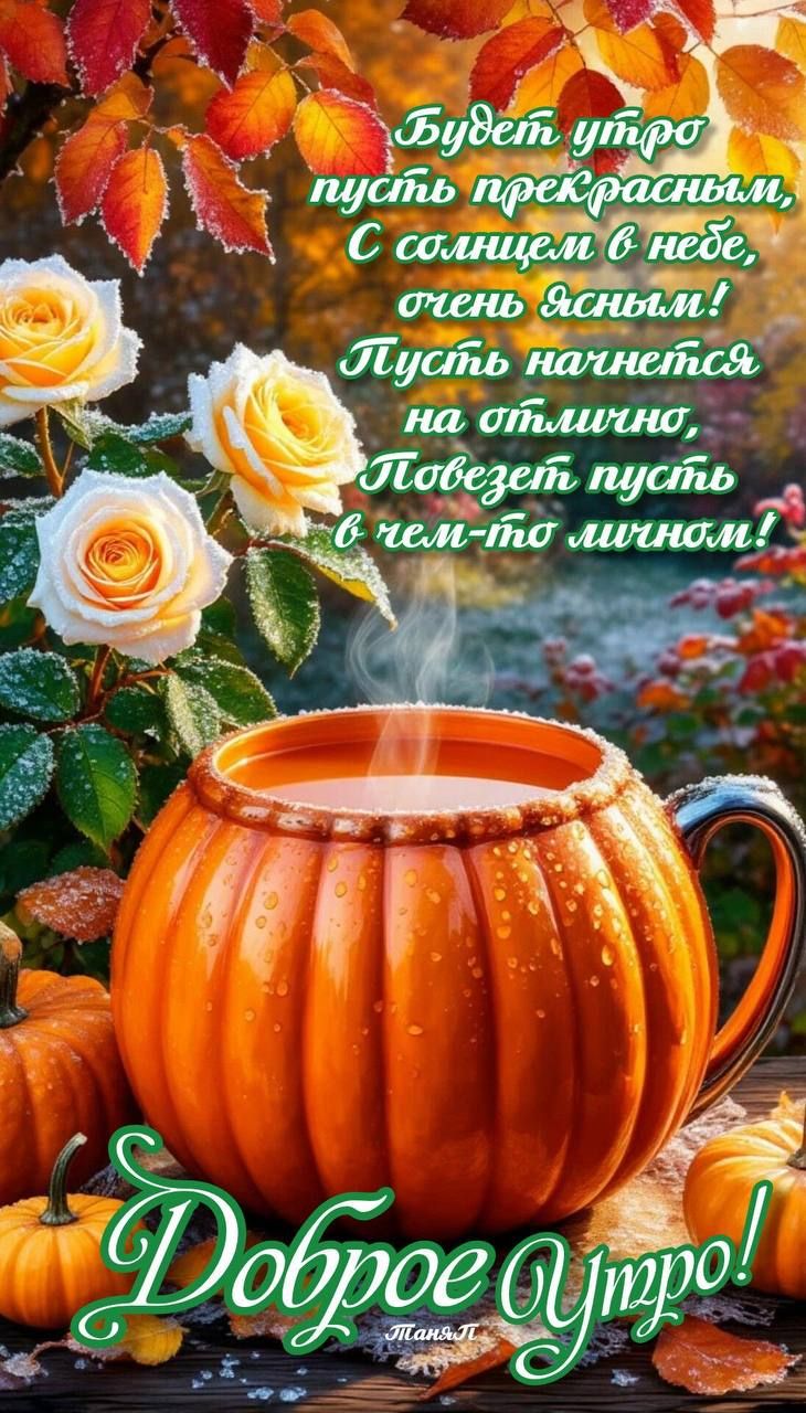 Будет утро пусть прекрасным, С солнцем в небе, очень ясным! Пусть начнётся на отлично, Побед пусть пусть в чем-то личном! Доброе утро!