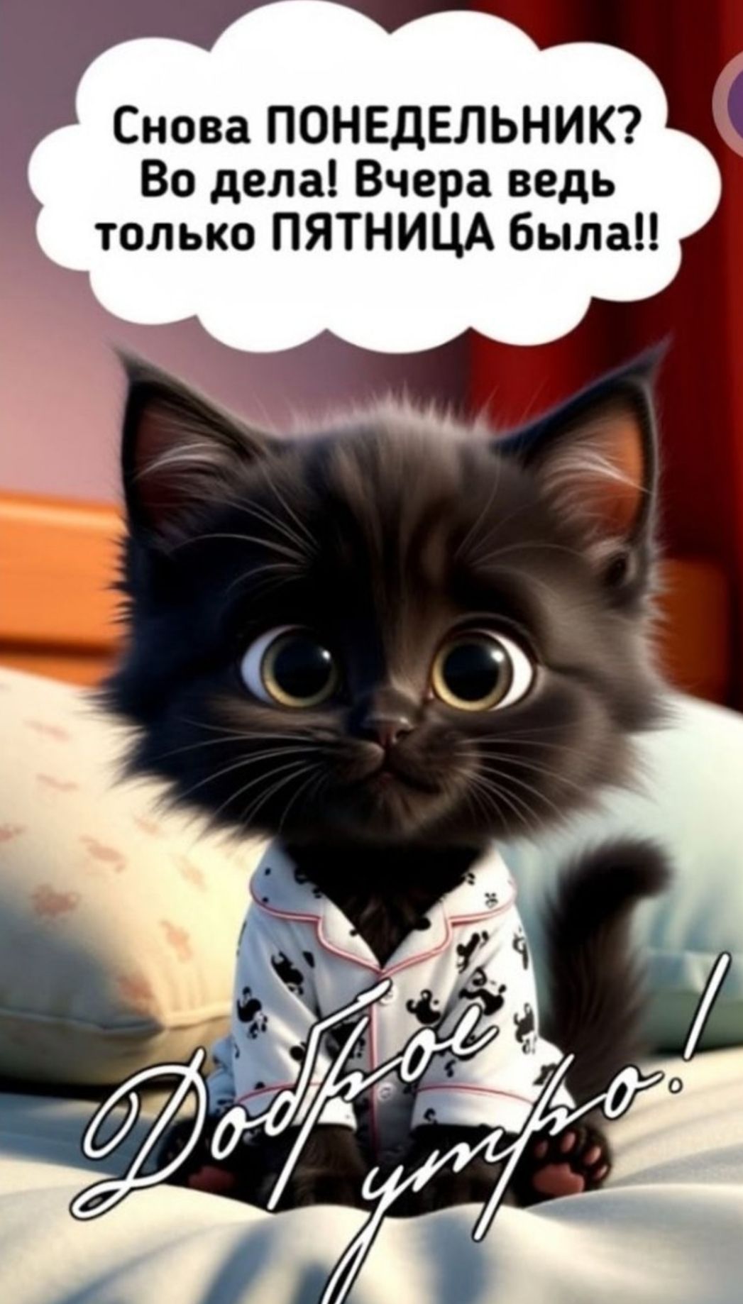 Снова ПОНЕДЕЛЬНИК? Во дела! Вчера ведь только ПЯТНИЦА была!!
Dobroе утра!